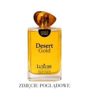 Perfumy Desert Gold Luxure Parfumes 100 ml – elegancka woda perfumowana w złotym flakonie z opakowaniem