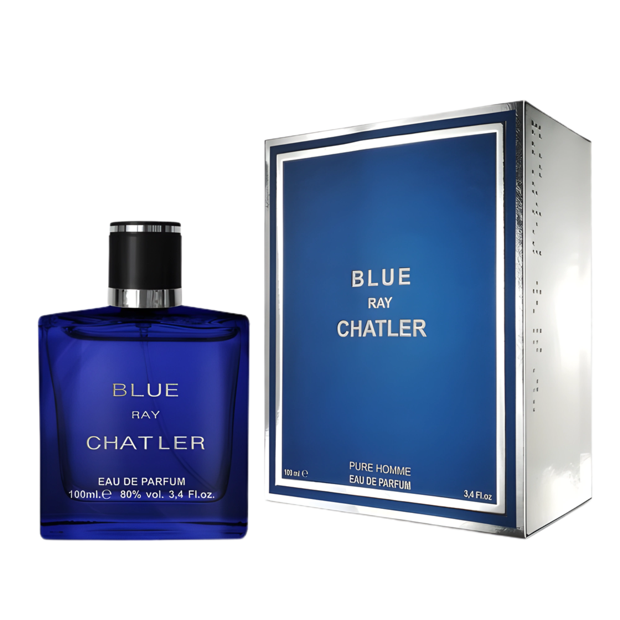 Perfumy męskie Blue Ray Chatler – woda perfumowana 100 ml w kolorowym flakonie z eleganckim pudełkiem